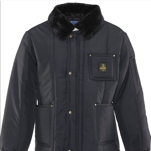 Refrigiwear Iron Tuff Insulated Jacket Black Faux Fur Collar